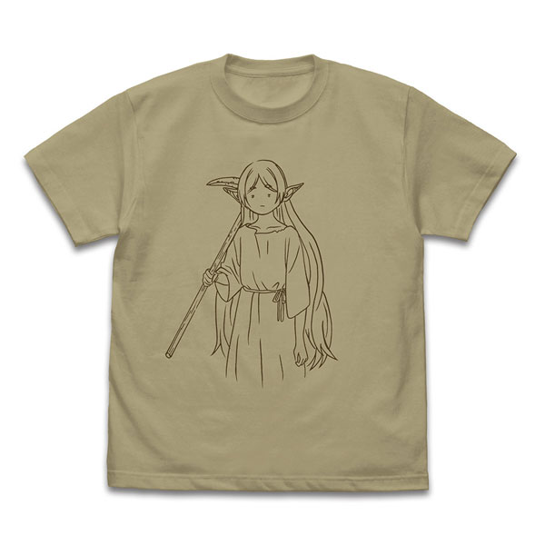 Frieren: Beyond Journey's End Frieren "Anyway, I have to work in the mines for 300 years." T-shirt /SAND KHAKI-XL