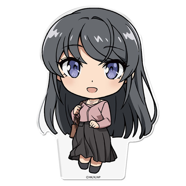 Azu Maker Anime "Seishun Buta Yarou" Series PuniColle! Acrylic Figure (w/Stand) Mai Sakurajima รูปภาพ 1