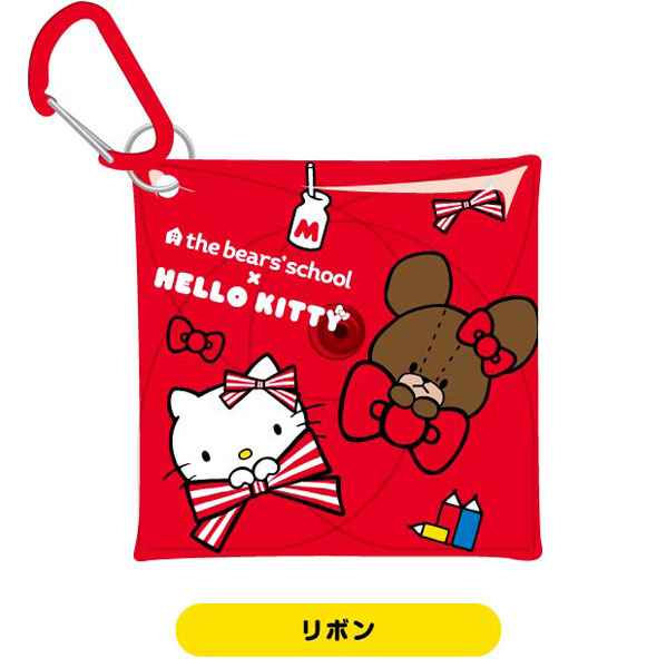 Bandai Multipurpose Clear Case SS Size The Bear's School x Hello Kitty 04 Ribbon hình ảnh 1