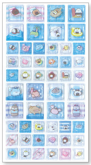 TCP Nandemo Ikimono Shiny Cube Sticker Pool Series รูปภาพ 1