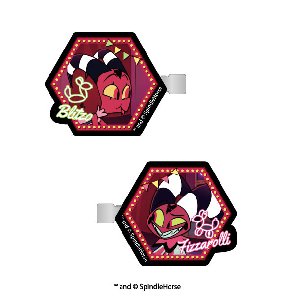 Ensky Helluva Boss Acrylic Hair Clip (2) Blitzo & Fizz รูปภาพ 1