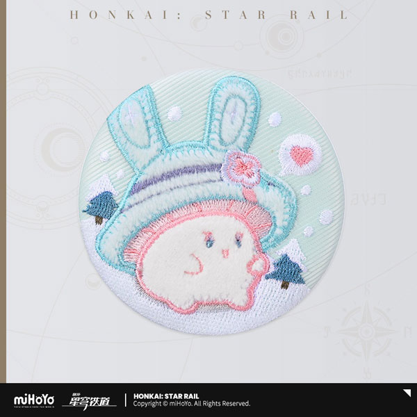 miHoYo Honkai: Star Rail Usausa Kinoko to Kinoko Usagi Series Embroidery Badge Mishroom รูปภาพ 1