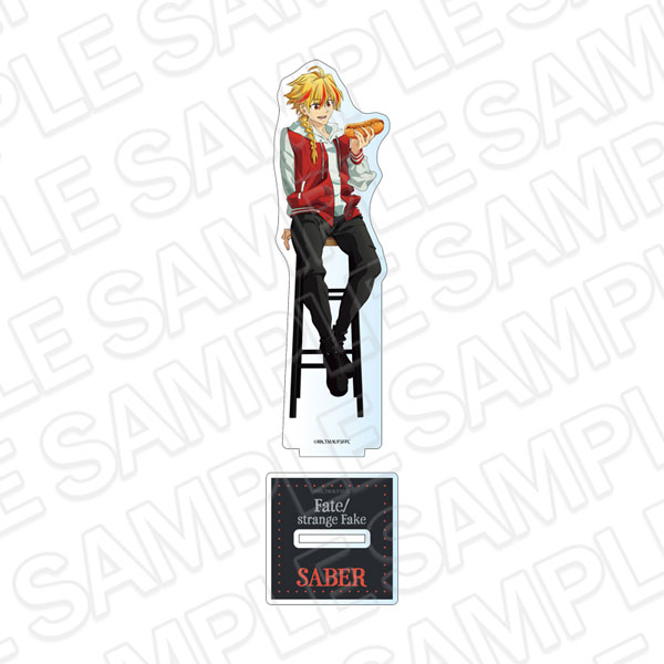 Contents Seed TV Anime "Fate/strange Fake" Acrylic Figure Saber Cafe ver.