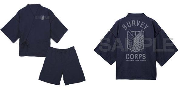 COSPA TV Anime "Attack on Titan" Survey Corps Jinbei /Navy - M (M - L) รูปภาพ 1