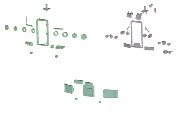 (s)1/80ｽｹｰﾙ ﾌﾟﾗｽﾁｯｸｷｯﾄ 急行･近郊型用ｼｰﾙﾄﾞﾋﾞｰﾑ･鉄仮面化ﾊﾟｰﾂｾｯﾄ