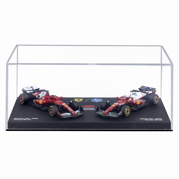 Bburago 1/64 Ferrari SF-25 2025 Australia/Monoco GP 2pc. Set No,16 C. Leclerc Clear Case, w/o Driver 画像 1