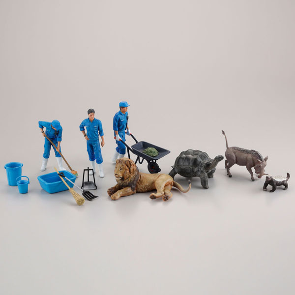 Kaiyodo ARTPLA Zookeeper & Lion Set (BOX Edition) 1/35 All 5Type Set