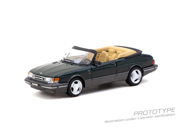 Tarmac Works 1/64 Saab 900 Turbo Convertible Green hình ảnh 1