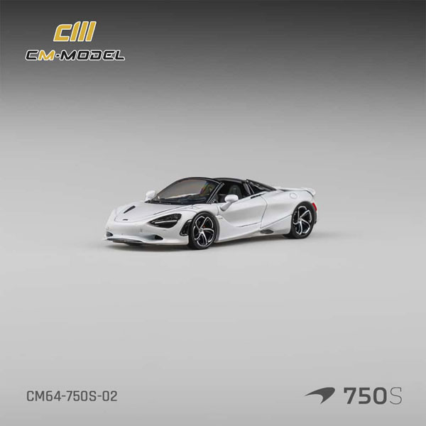 CM MODEL 1/64 Mclaren 750S Spider Silica White