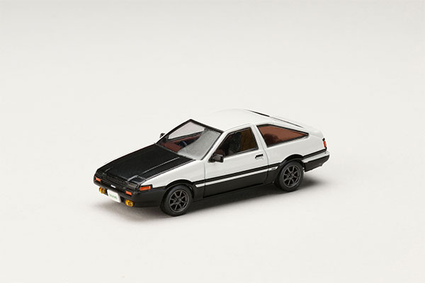 HobbyJAPAN 1/64 Toyota SPRINTER TRUENO (AE86) GT-APEX JDM Custom Version / CARBON BONNET White/Black 이미지 1