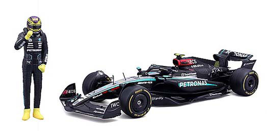 Bburago 1/24 Mercedes-AMG PETRONAS F1 Team W15 2024 E Performance No,44 L. Hamilton w/Driver Window Box 画像 1
