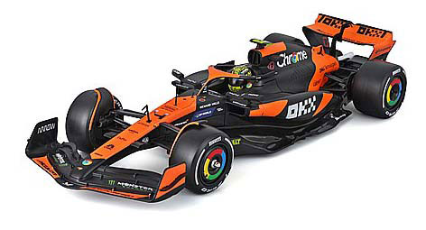 Bburago 1/24 McLaren F1 Team MCL38 Miami GP 2024 No,4 L. Norris w/Driver Assembly Kit
