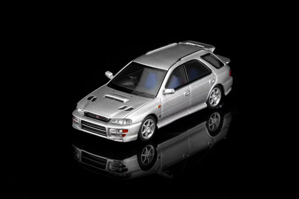 MOTORHELIX 1/64 Subaru Impreza Wagon WRX Sti ver. VI Arctic Silver Metalic 画像 1