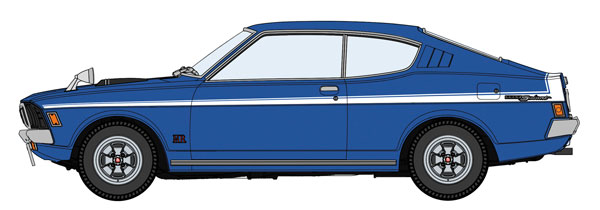 Hasegawa 1/24 Mitsubishi Colt Galant GTO-MR "Blue Color" Plastic Model 画像 1