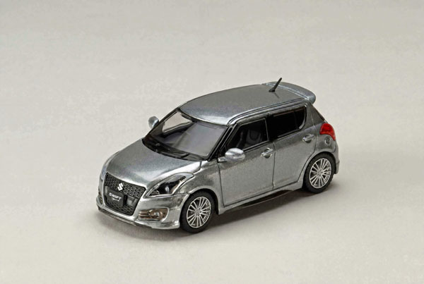 HobbyJAPAN 1/64 Suzuki Swift Sports (ZC32S) Genuine Options Installed Car Platinum Silver Metallic 画像 1