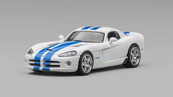 CM MODEL 1/64 Dodge Viper (ZB1) White/Blue Stripe รูปภาพ 1