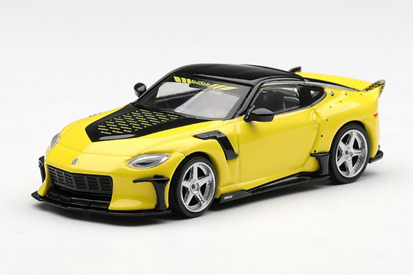 MINI GT 1/64 Nissan Fairlady Z Veilside FFZ400 Ikazuchi Yellow (Right-hand Steering) image 1