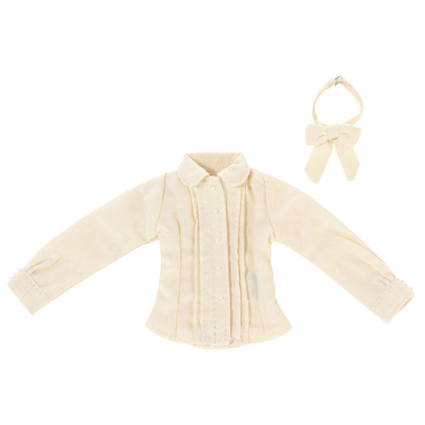 Azone 1/6 PNM Dressed Up Ribbon Blouse V Cream Yellow (DOLL ACCESSORY)