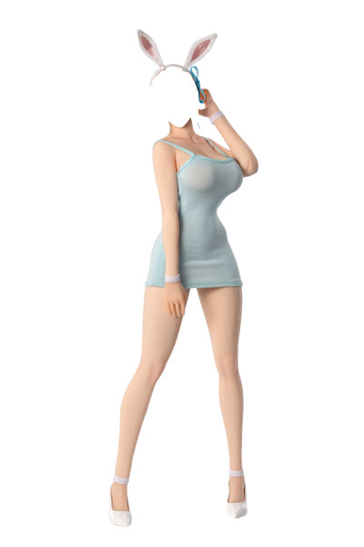 1/6 No.7 Platinum Silicone Female Body Blue Dress