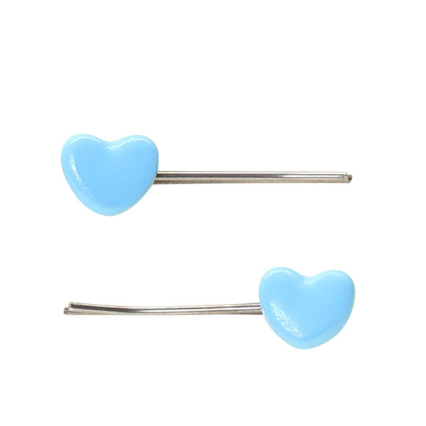 Doll Hair Pin -Heart- Light blue (DOLL ACCESSORY)