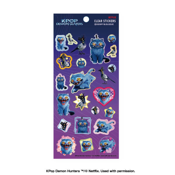 Ensky KPop Demon Hunters CLEAR STICKERS (2) DERPY&SUSSIE image 1