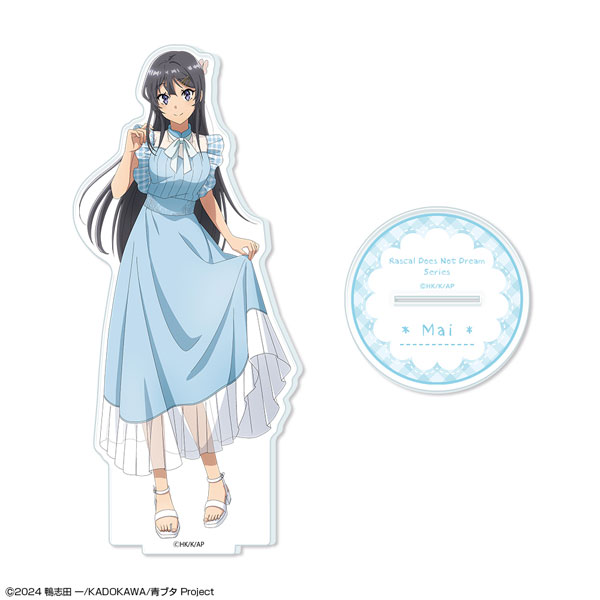 License Agent "Seishun Buta Yarou" Series Acrylic Stand Design 01 (Mai Sakurajima / Summer Check Pattern ver.) New Illustration รูปภาพ 1