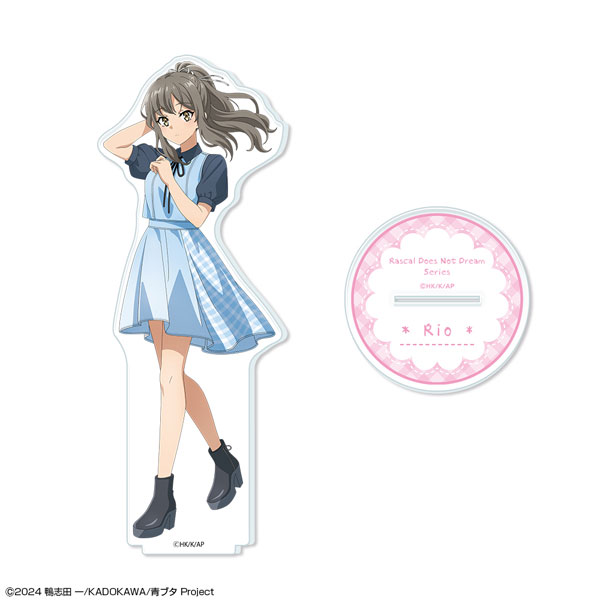License Agent "Seishun Buta Yarou" Series Acrylic Stand Design 03 (Rio Futaba / Summer Check Pattern ver.) New Illustration รูปภาพ 1