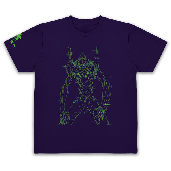 COSPA EVANGELION EVA-01 Dry T-shirt /DEEP PURPLE-XL รูปภาพ 1