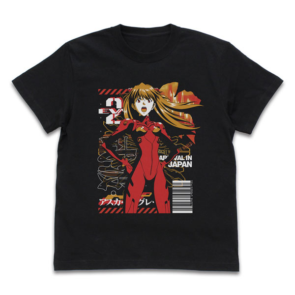 COSPA EVANGELION EVA-02 Pilot Asuka T-shirt /BLACK-S รูปภาพ 1