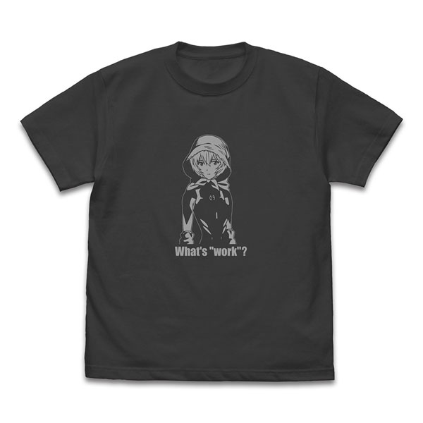 COSPA EVANGELION Rei Ayanami [Tentative Name] "What's Work?" T-shirt /SUMI-XL
