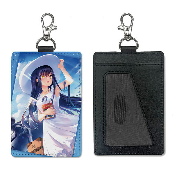 COSPA Summer Pockets REFLECTION BLUE Kamome Kushima Pass Case (w/Swivel Snap Hook) Higeneko Dan no Bouken Ver. รูปภาพ 1