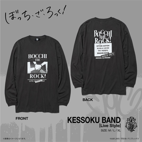 Culture Entertainment Anime "BOCCHI THE ROCK!" EpicAniWear Kessoku Band Live Style Design Long T L รูปภาพ 1