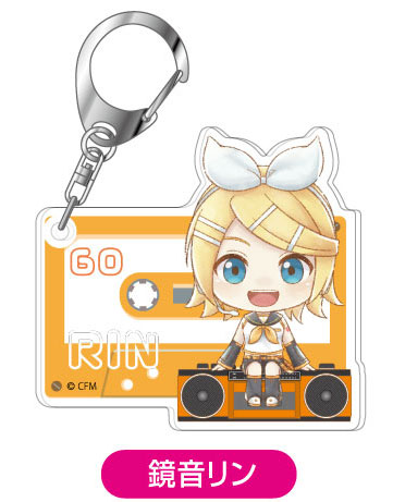 Bandai Acrylic Keychain Hatsune Miku Chocomari 04 Kagamine Rin รูปภาพ 1