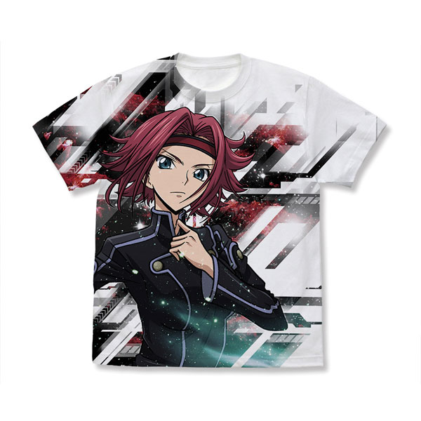 COSPA Code Geass: Lelouch of the Rebellion Kallen Kozuki Full Graphic T-shirt Black Knights Ver. /WHITE-S