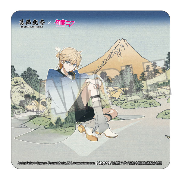 Presence Katsushika Hokusai x Hatsune Miku Rella Car Magnet Kagamine Len Reflection in Lake at Misaka in Kai Province รูปภาพ 1