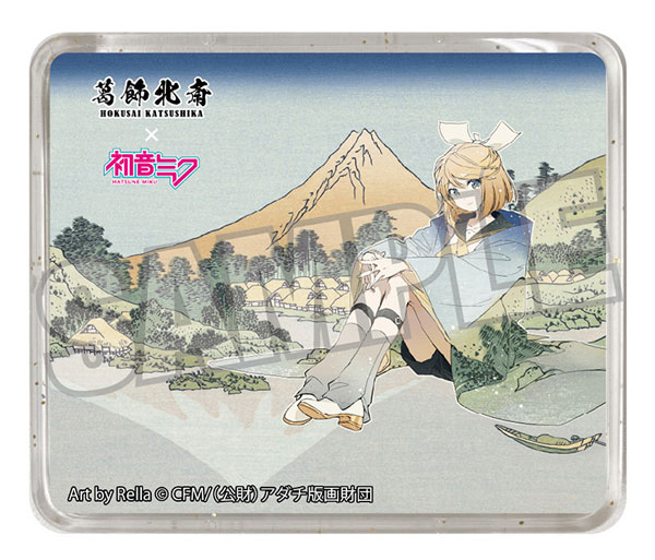 Presence Katsushika Hokusai x Hatsune Miku Rella 3D Magnet Kagamine Rin Reflection in Lake at Misaka in Kai Province รูปภาพ 1