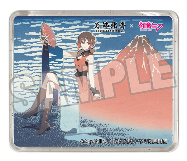 Presence Katsushika Hokusai x Hatsune Miku Rella 3D Magnet MEIKO Fine Wind, Clear Morning