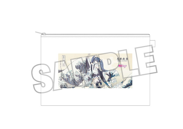 Presence Katsushika Hokusai x Hatsune Miku Rella Pouch Hatsune Miku The Great Wave off Kanagawa รูปภาพ 1