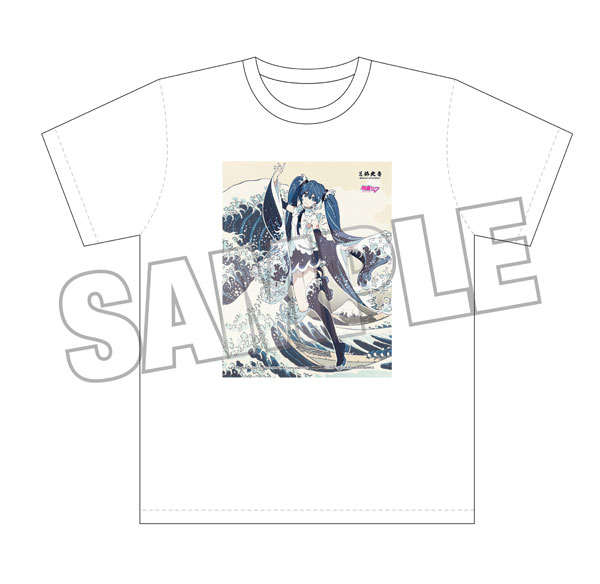 Presence Katsushika Hokusai x Hatsune Miku Rella T-shirt One-size XL Hatsune Miku The Great Wave off Kanagawa รูปภาพ 1