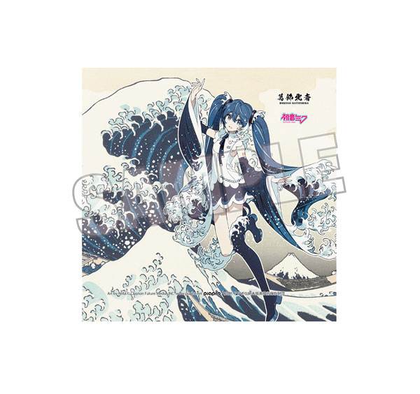 Presence Katsushika Hokusai x Hatsune Miku Rella Hand Towel Hatsune Miku The Great Wave off Kanagawa รูปภาพ 1