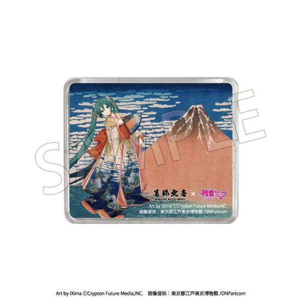 Presence Katsushika Hokusai x Hatsune Miku 3D Magnet Thirty-six Views of Mount Fuji Fine Wind, Clear Morning รูปภาพ 1