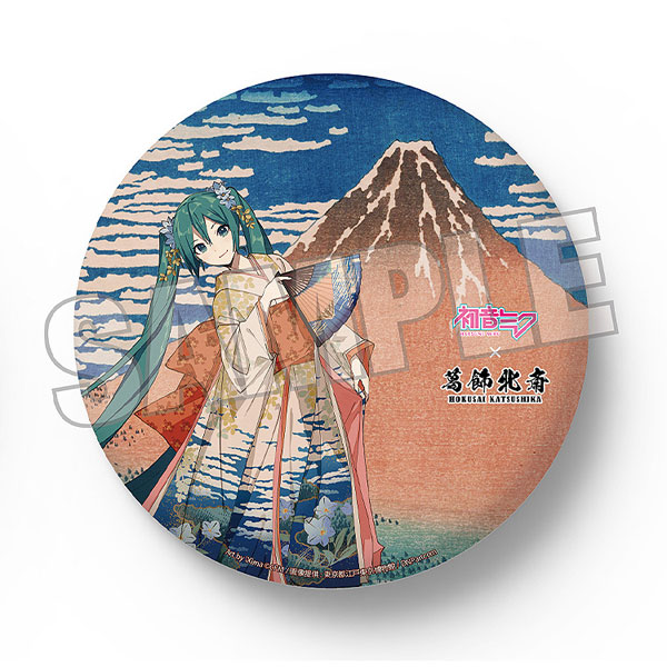 Presence Katsushika Hokusai x Hatsune Miku iXima Big Tin Badge Fine Wind, Clear Morning รูปภาพ 1