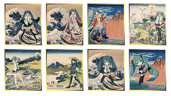 Presence Katsushika Hokusai x Hatsune Miku iXima Shikishi 8Pack BOX รูปภาพ 1