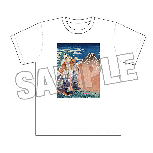 Presence Katsushika Hokusai x Hatsune Miku iXima T-shirt Fine Wind, Clear Morning