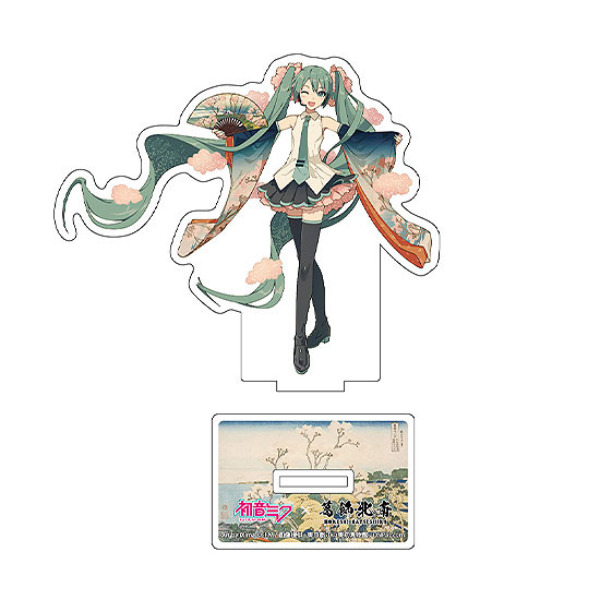 Presence Katsushika Hokusai x Hatsune Miku iXima Diecut Acrylic Stand Shinagawa Gotenyama on the Tokaido รูปภาพ 1