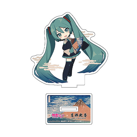 Presence Katsushika Hokusai x Hatsune Miku iXima Diecut Acrylic Stand Fine Wind, Clear Morning Mini Chara รูปภาพ 1