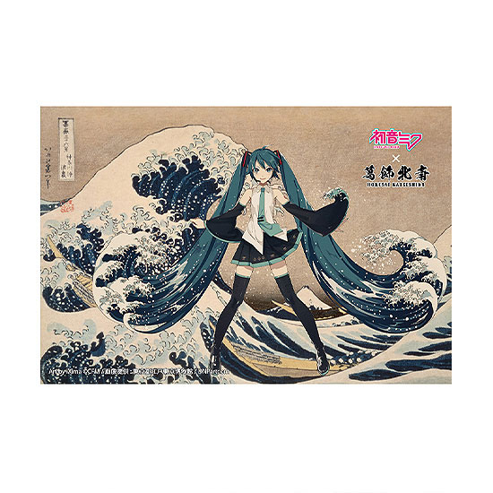 Presence Katsushika Hokusai x Hatsune Miku iXima Postcard The Great Wave off Kanagawa hình ảnh 1