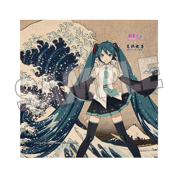 Presence Katsushika Hokusai x Hatsune Miku iXima Hand Towel The Great Wave off Kanagawa รูปภาพ 1
