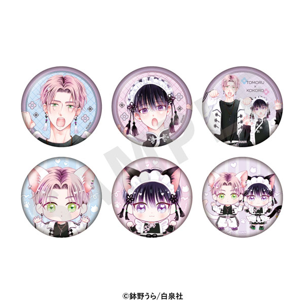 coly "Kokoro-kun wa Ai toka Iranai" Trading Tin Badge 6Pack BOX