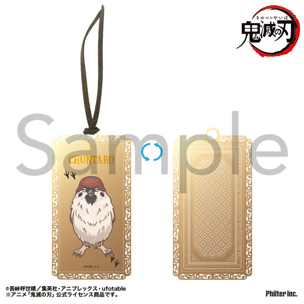 Philter, Inc. Anime "Demon Slayer: Kimetsu no Yaiba" Gold Bookmark Chuntaro รูปภาพ 1